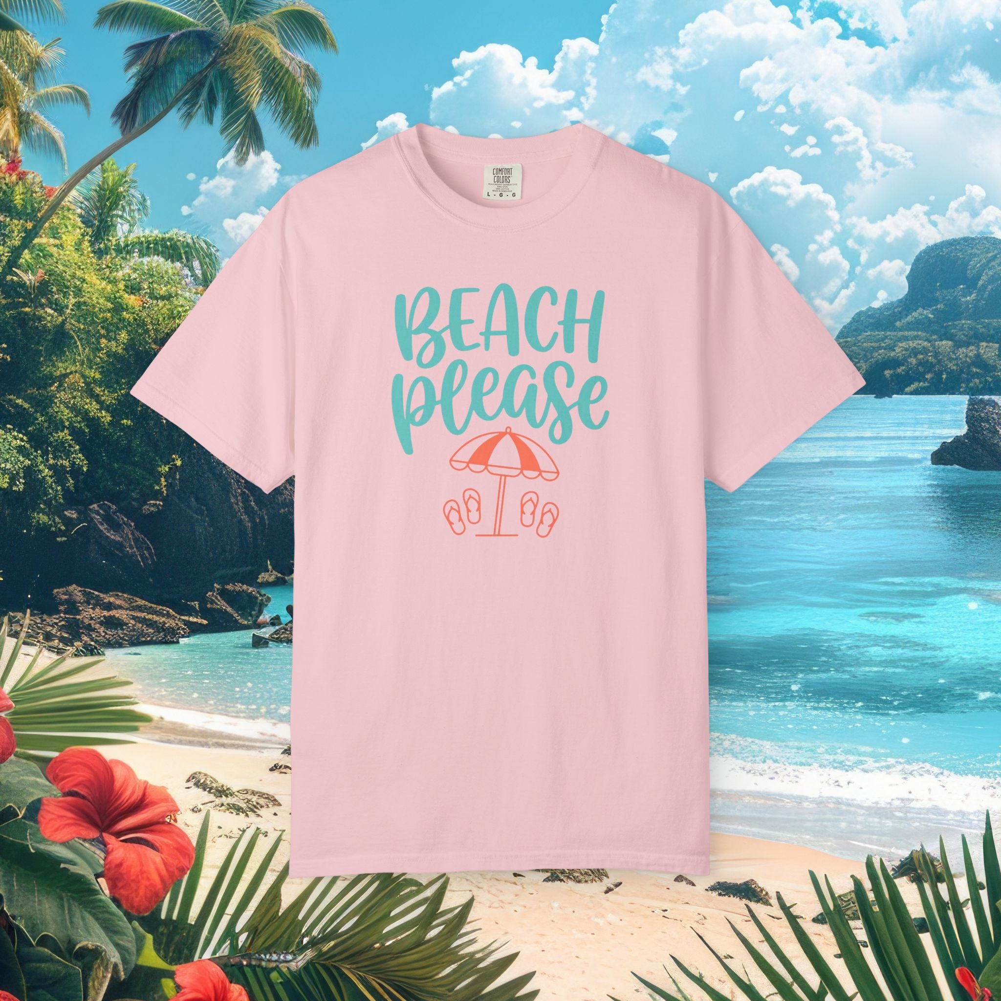 Beach Please Umbrella Tee