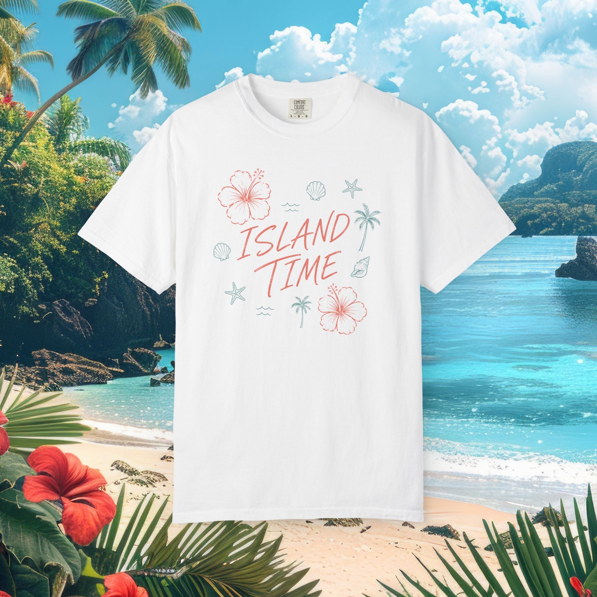 Island Time Flowers Tee