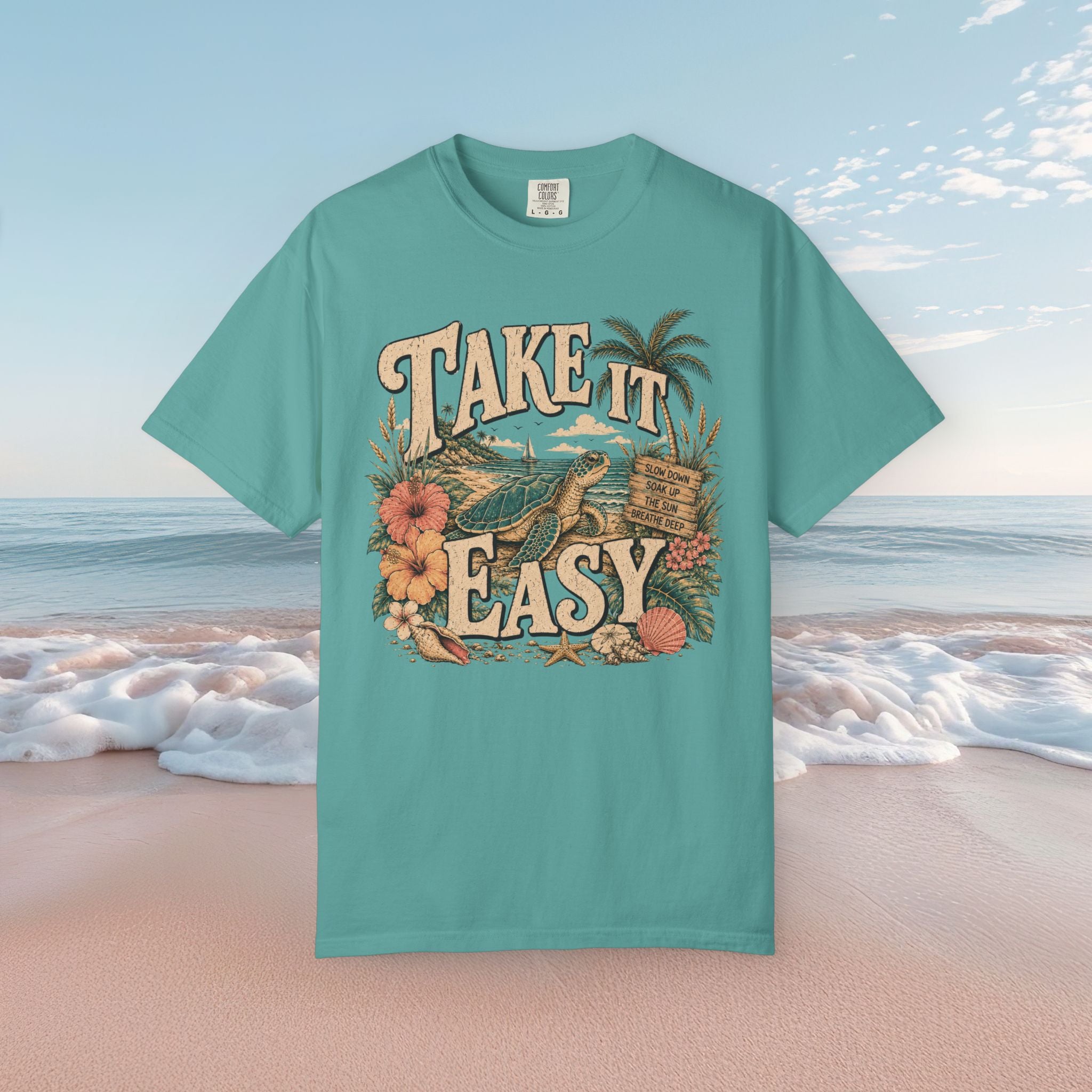 Take It Easy Turtle - Comfort Colors Tee