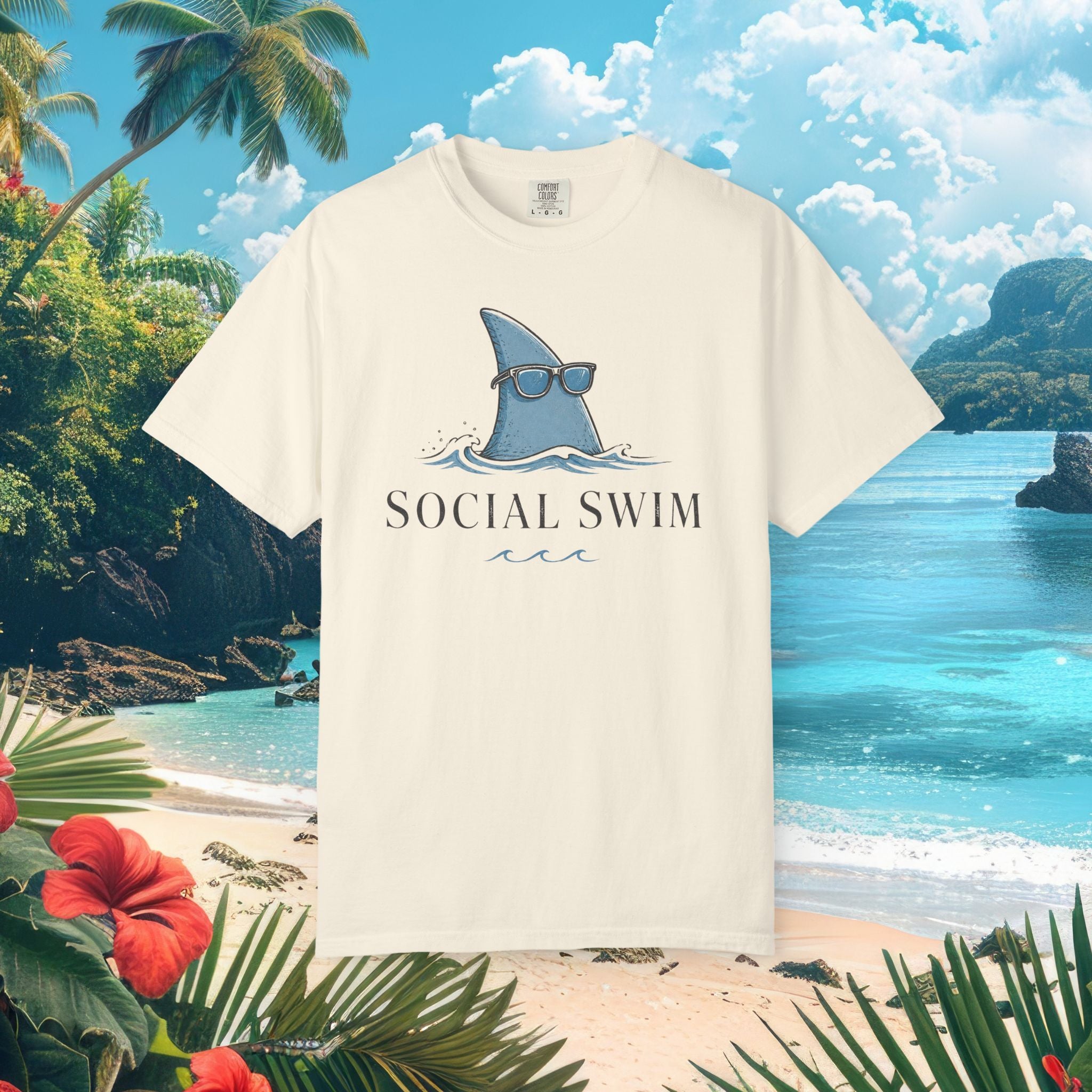 Social Swim Shark Fin Tee