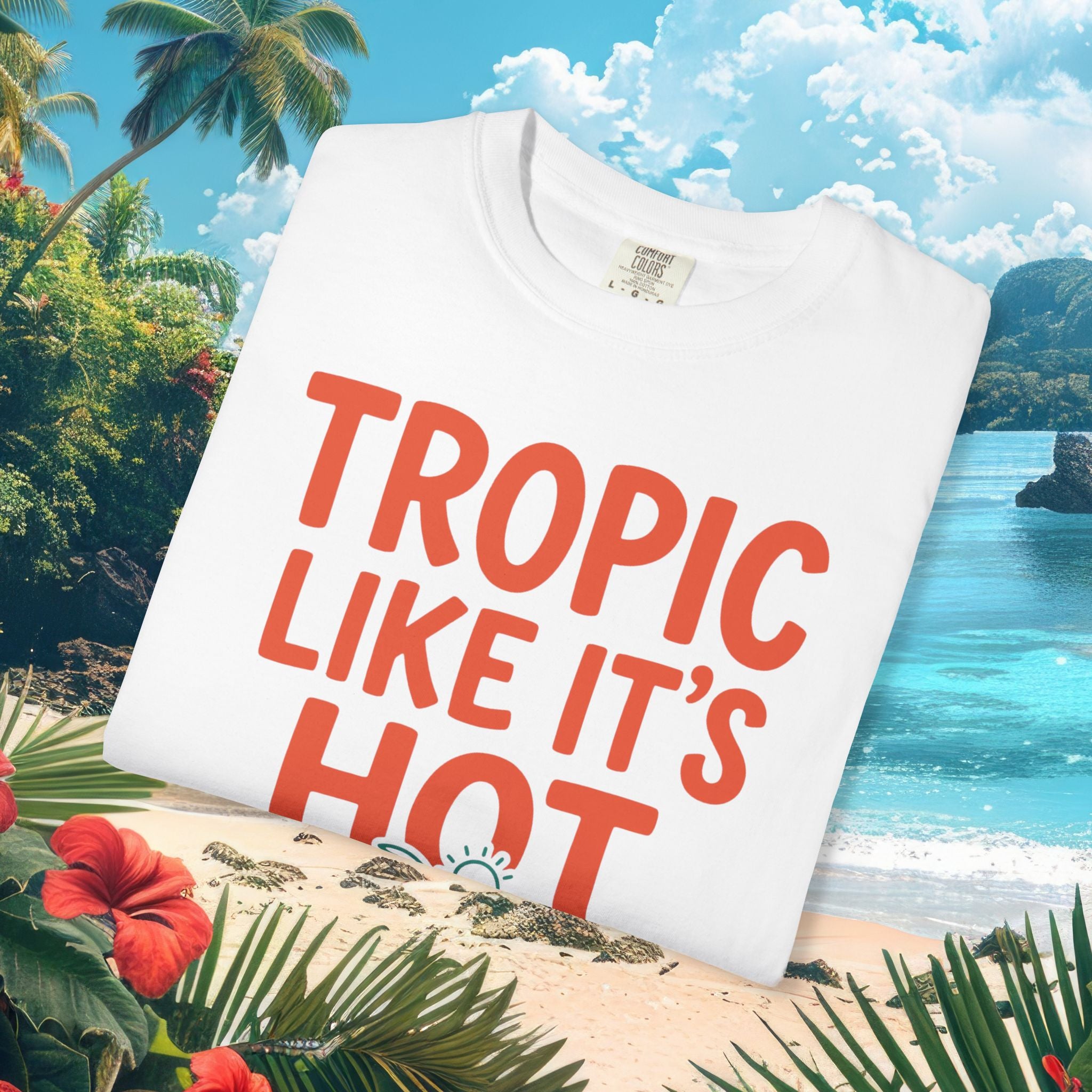 Tropic Like It's Hot Palm Tee