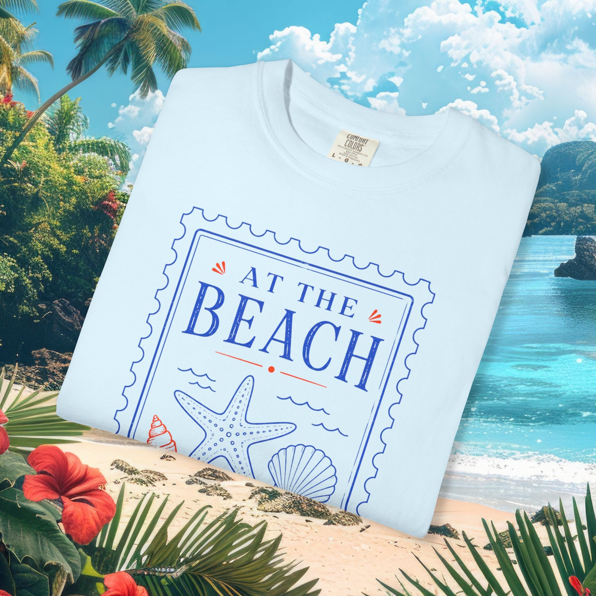 At The Beach Stamp Tee