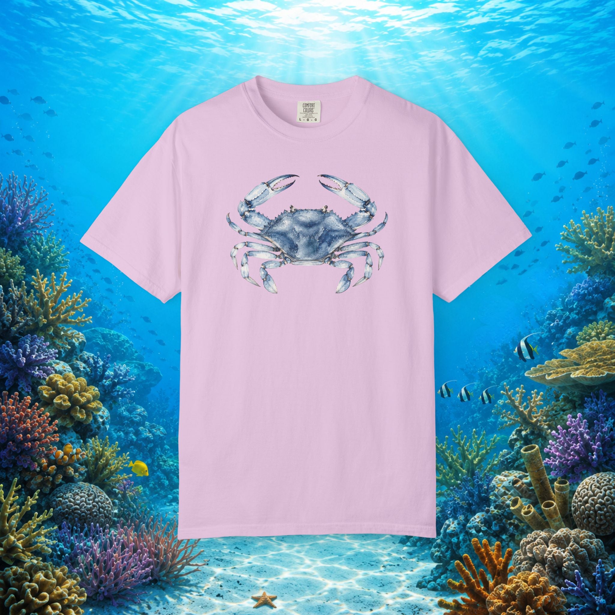 Watercolor Blue Crab Tee