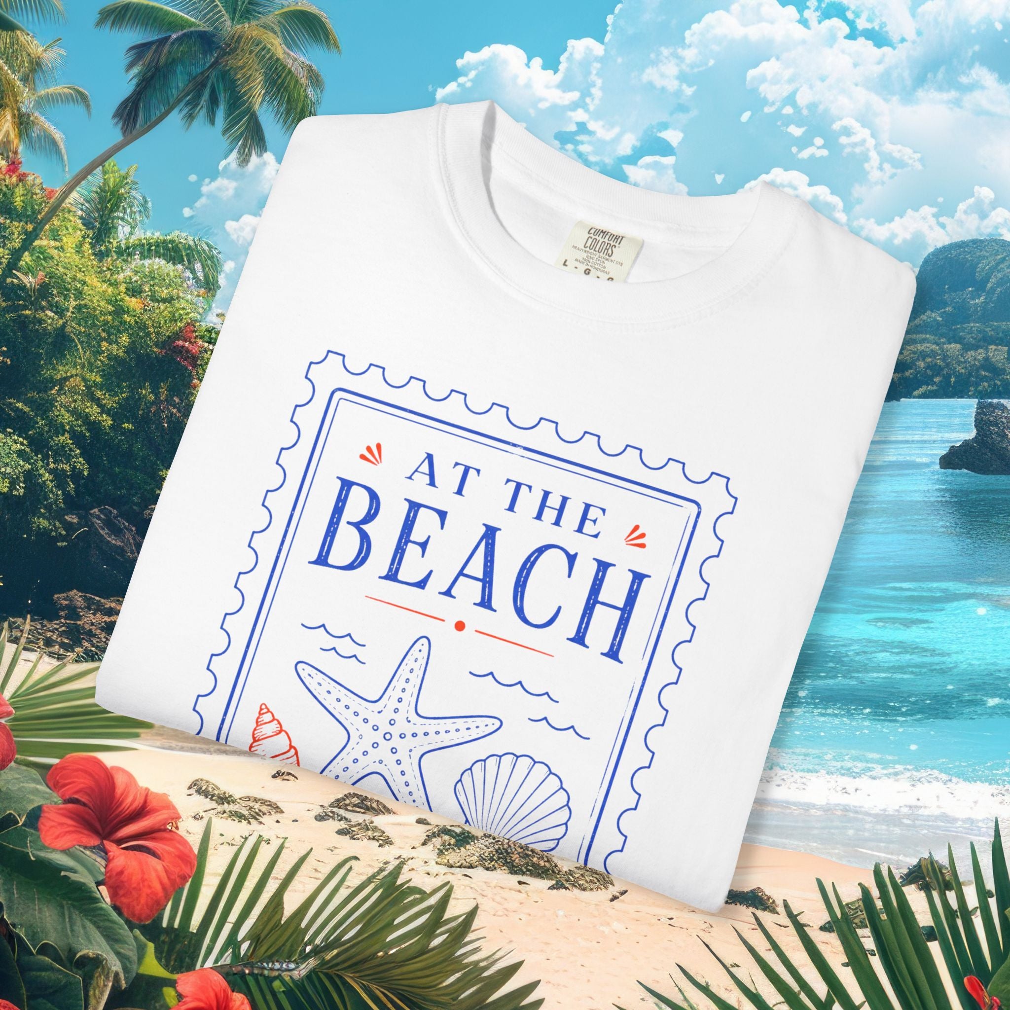 At The Beach Stamp Tee