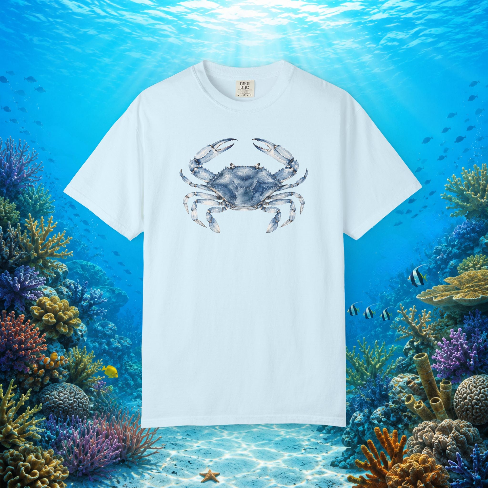 Watercolor Blue Crab Tee