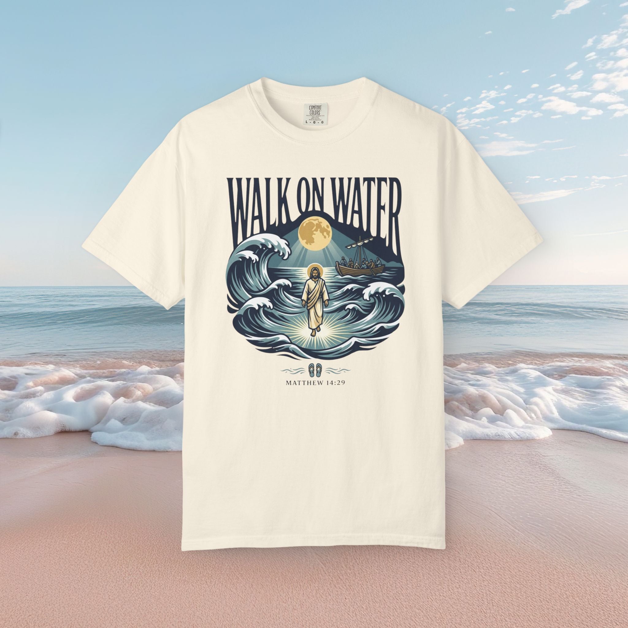 Jesus Walks on Water Faith Tee