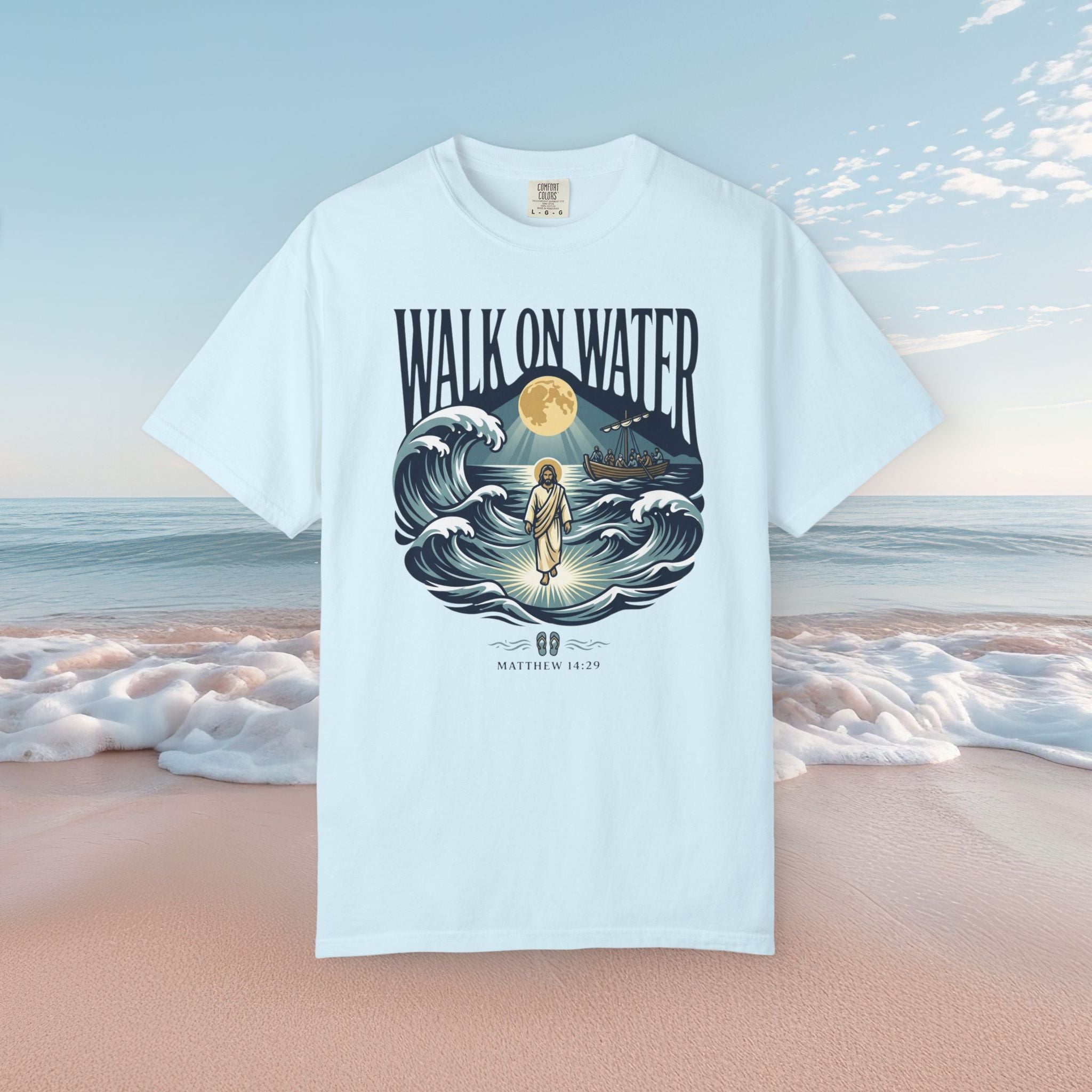 Jesus Walks on Water Faith Tee