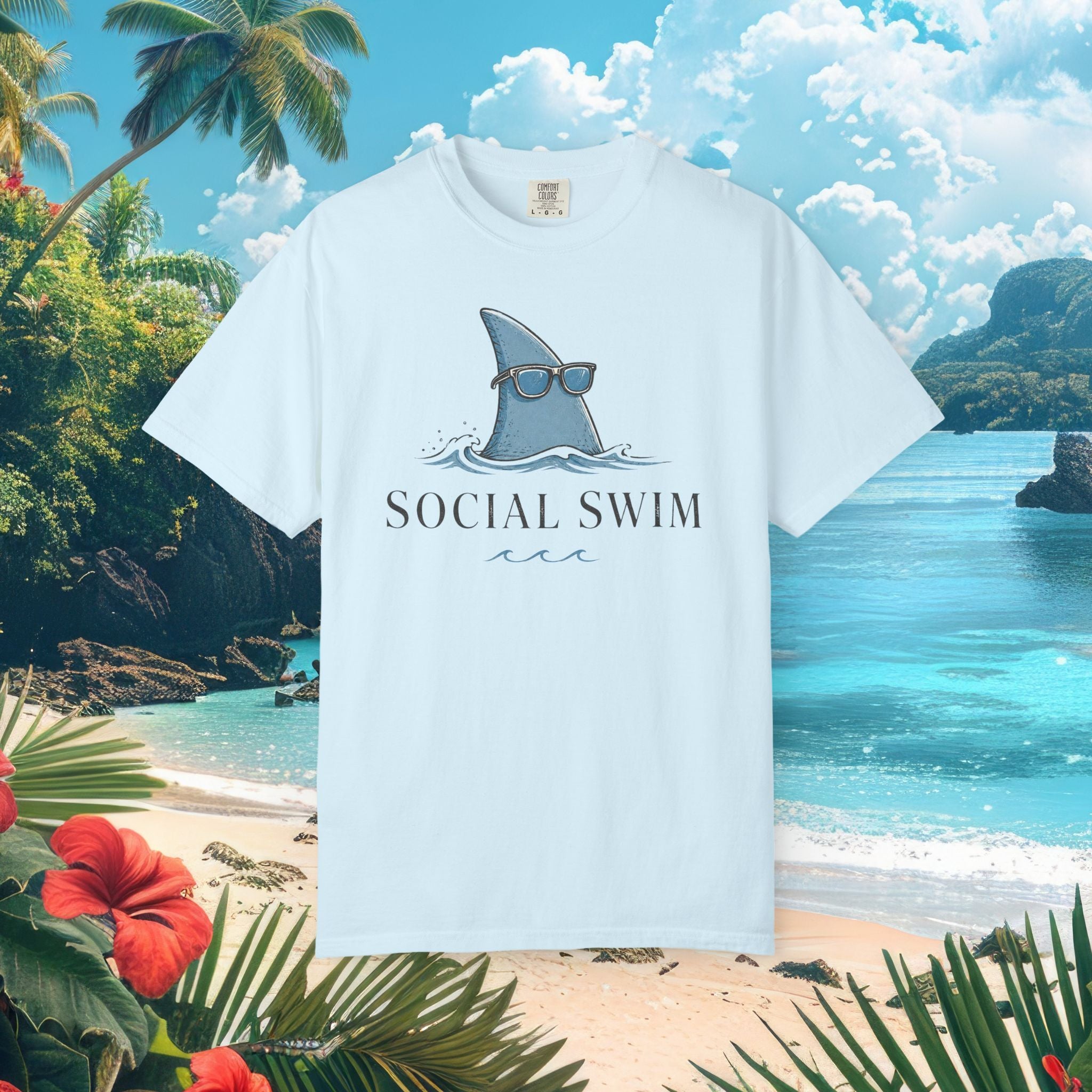 Social Swim Shark Fin Tee