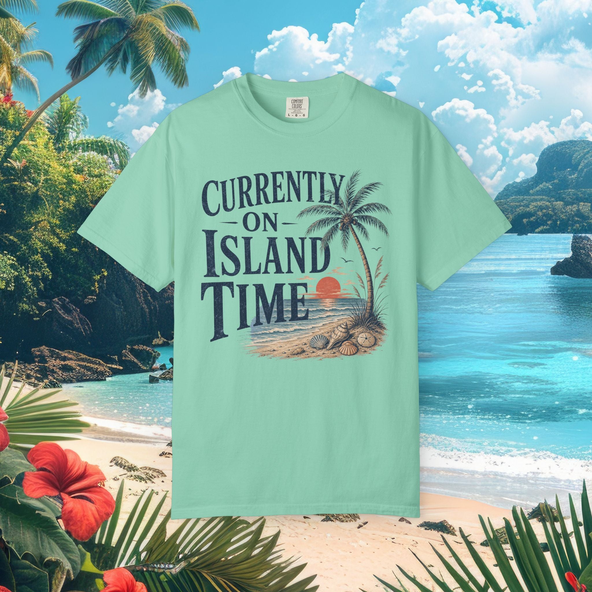 Currently on Island Time Sunset Tee