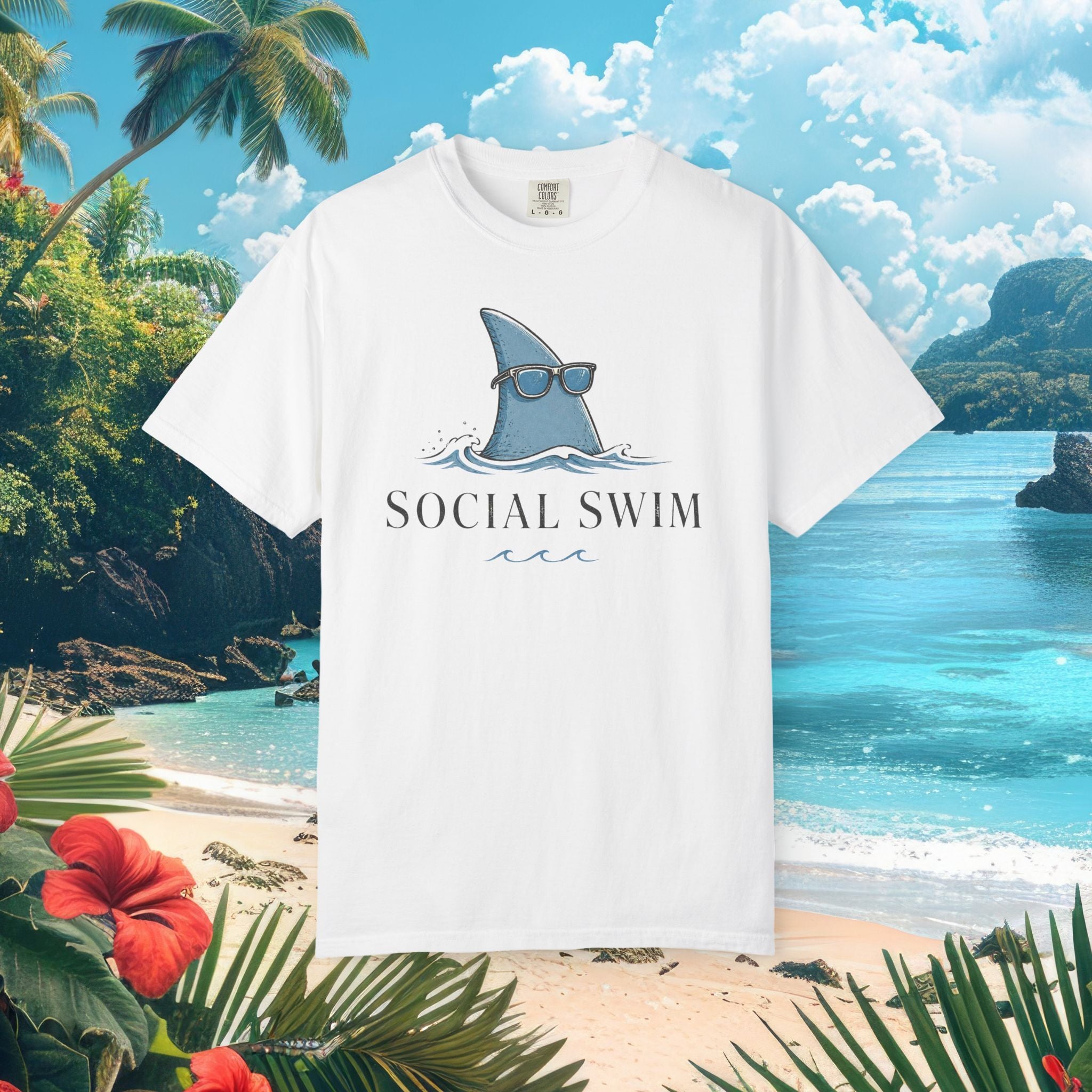 Social Swim Shark Fin Tee