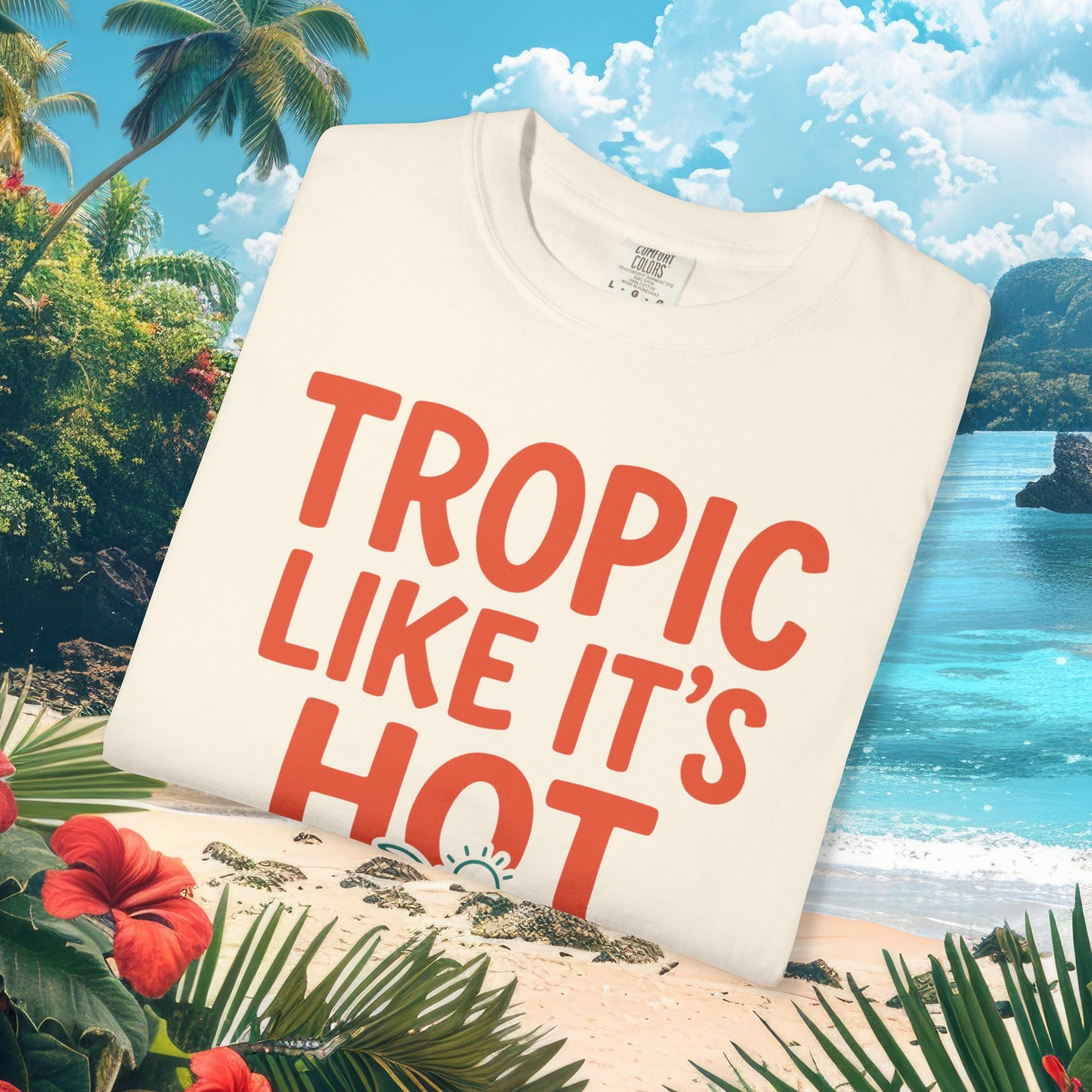 Tropic Like It's Hot Palm Tee