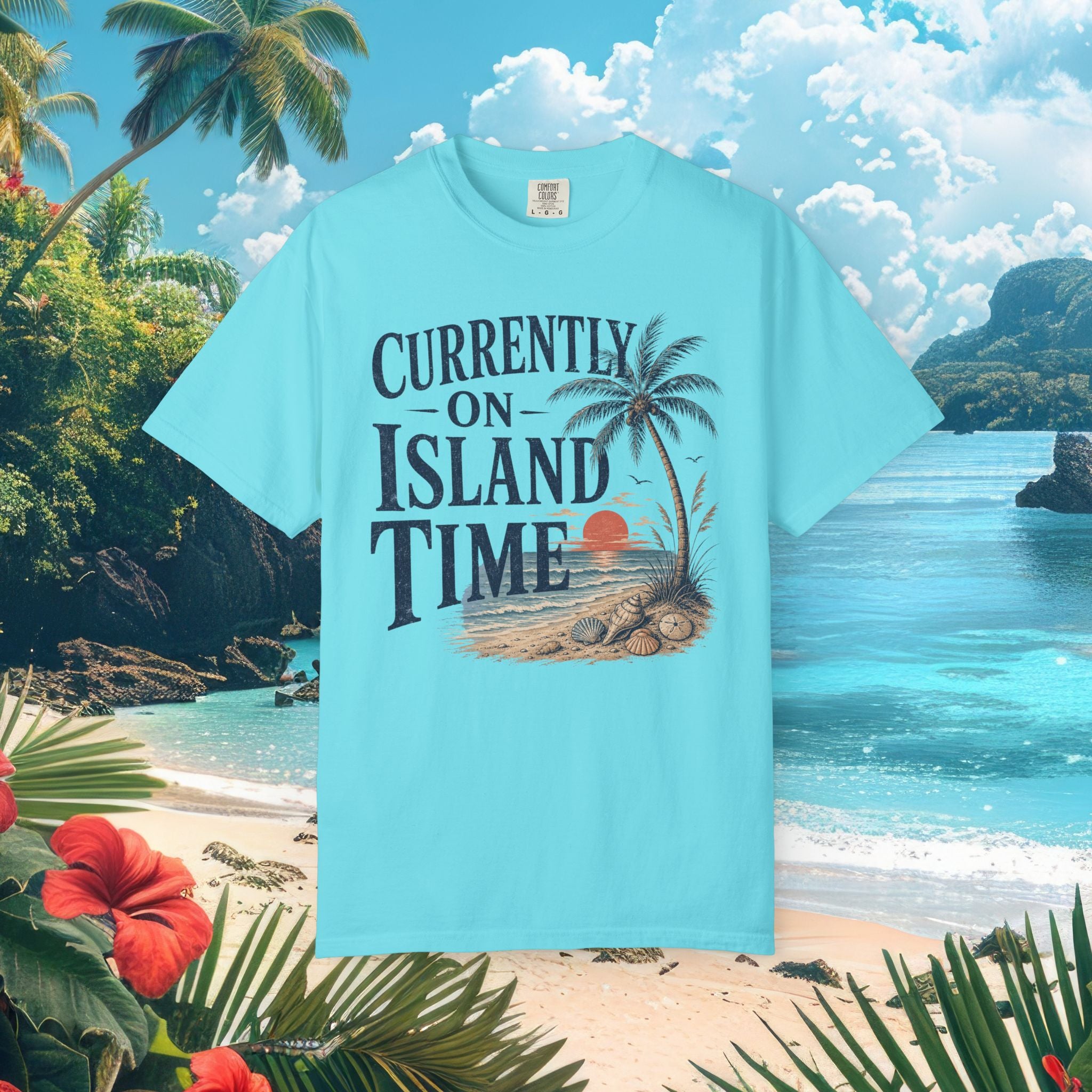 Currently on Island Time Sunset Tee